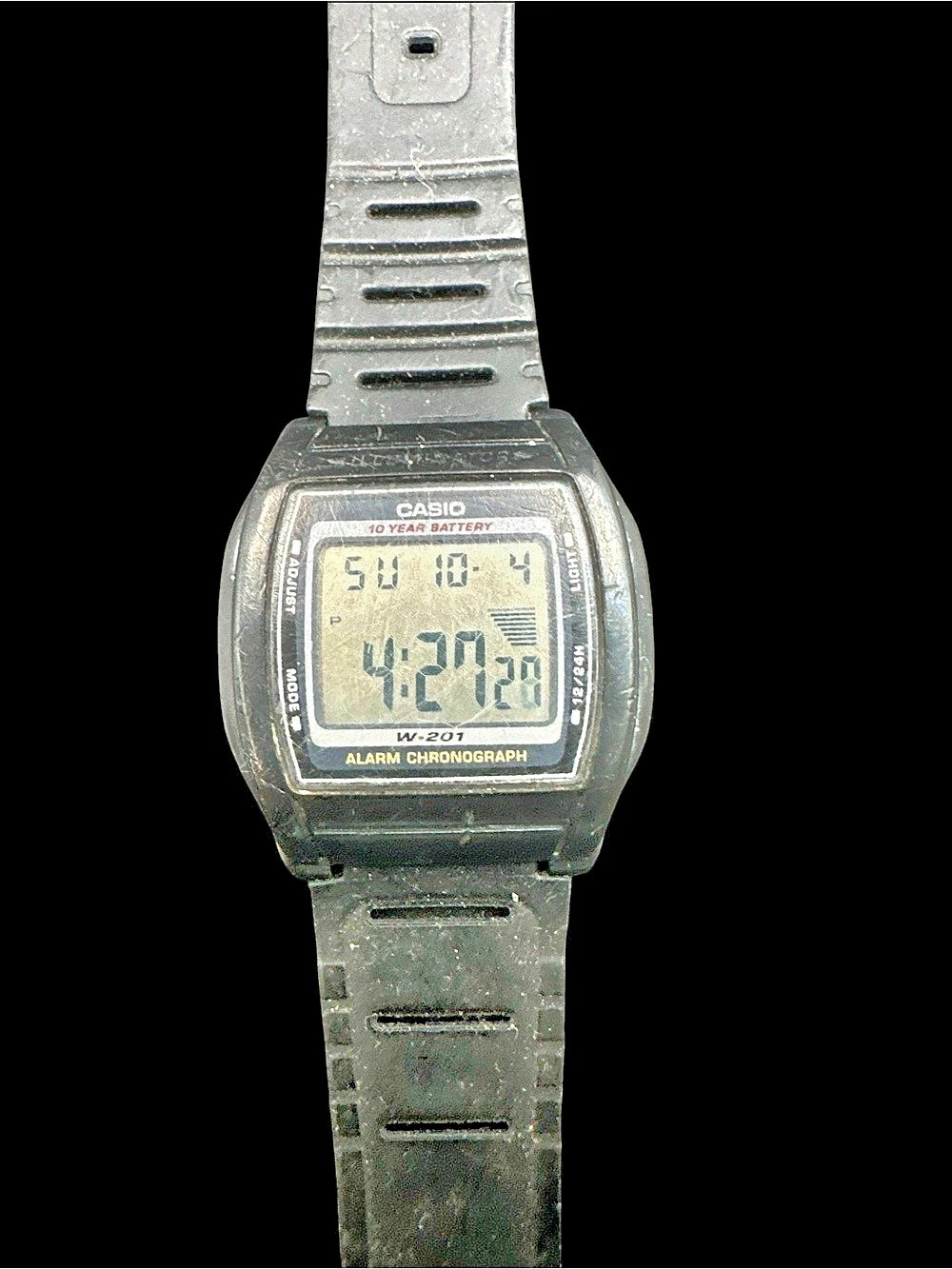 Casio W-201-1AV Digital Alarm Chronograph Watch Black